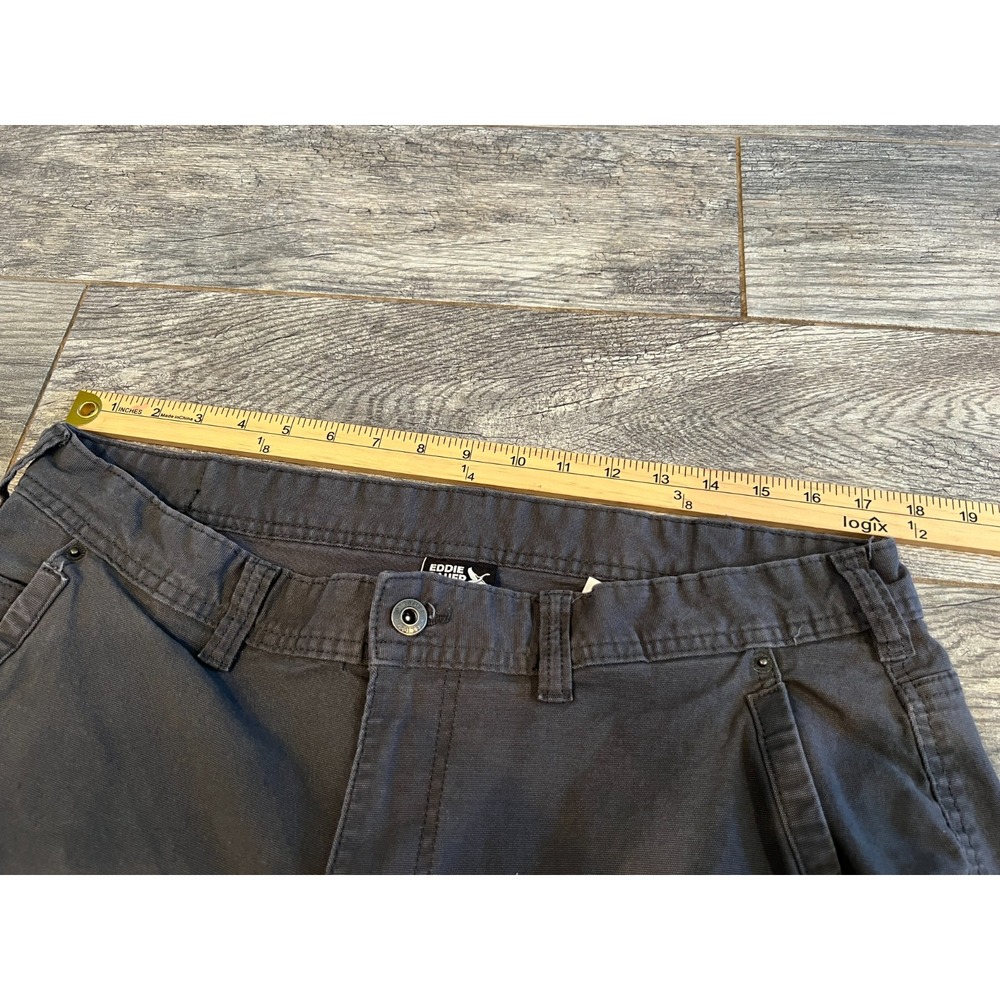 Eddie Bauer Canvas Utility Pants 38x32 Mens 38 x 32 Gray Stretch Workwear 0558 - Picture 8 of 11
